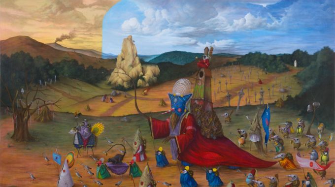 El Gato Chimney, El gigante, 2013, acrylic on canvas, 130x200 cm