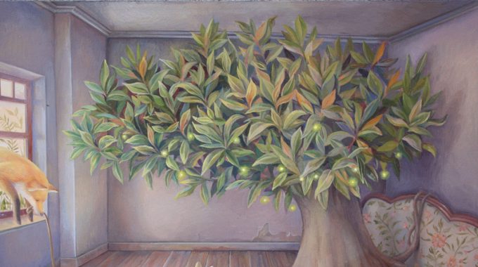 Ilaria Del Monte, Si sposano le volpi, 2014, olio su tela, 40x50 cm