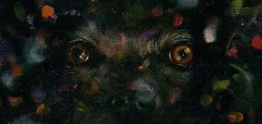 Heiko Müller, The Watcher, 2013, oil on board, 20x20 cm