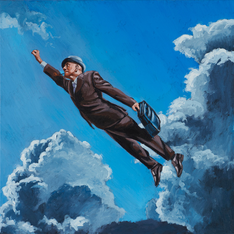 Stefano Zattera, Superburocrate, 2012, Oil On Canvas, 50x50 Cm