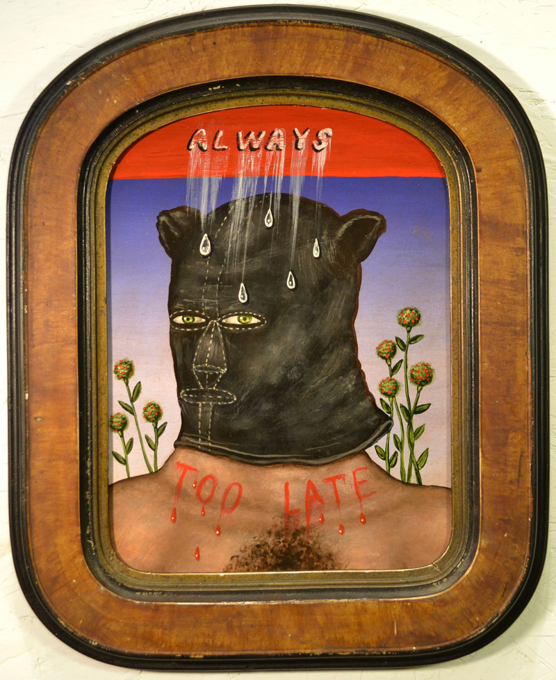 Fred Stonehouse, Always too late, 2014, acrylic on panel with antique frame, 42x33 cm