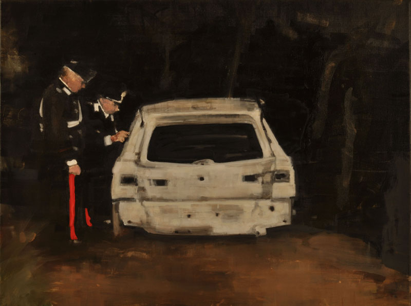 Daniele Galliano, Toc-toc, 2008, oil on canvas, 60x80 cm