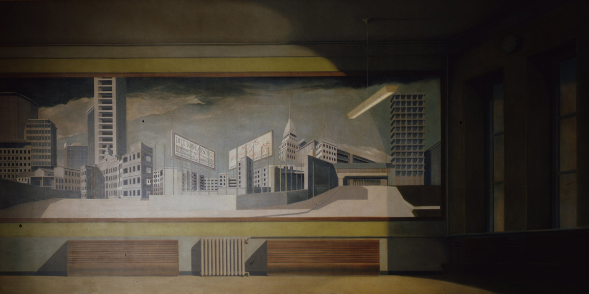 Arduino Cantafora, La Città Banale, 1980, Oil On Canvas, 200×400 Cm