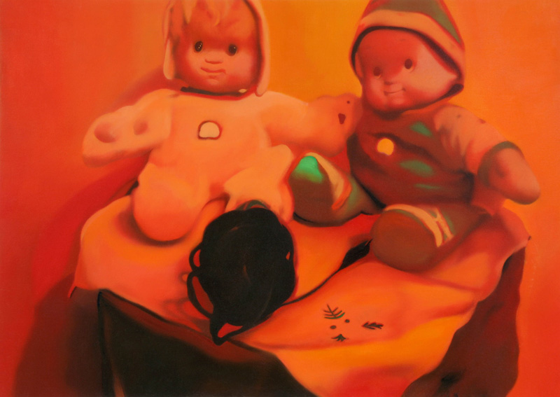 Francesco Lauretta, Le Bambole di Mia Madre, 2007, oil on canvas, cm 50x70