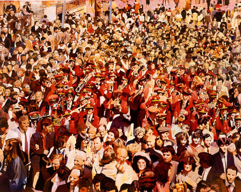 Francesco Lauretta, Rosso sciantoso, 2003, olio su tela, cm 174x213