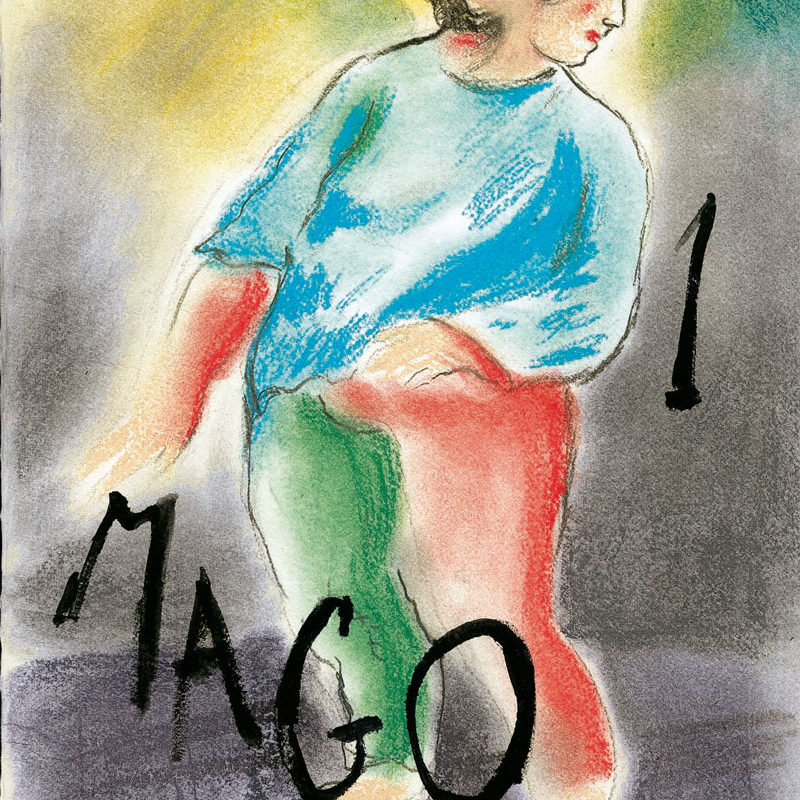 I–Sandro Chia, Il Mago, Cm 40×30,pastelli E Acrilico Su Carta