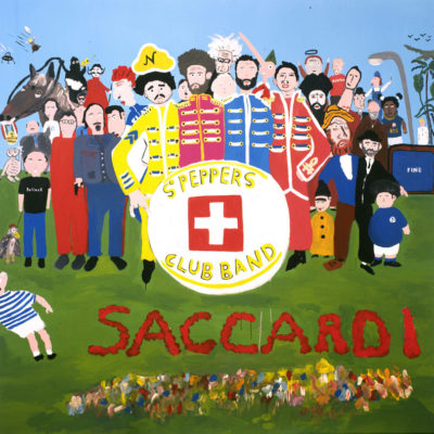 Laboratorio Saccardi, SGT Peppers Saccardi Club Band, 2005, Acrylic On Canvas, 200x200 Cm