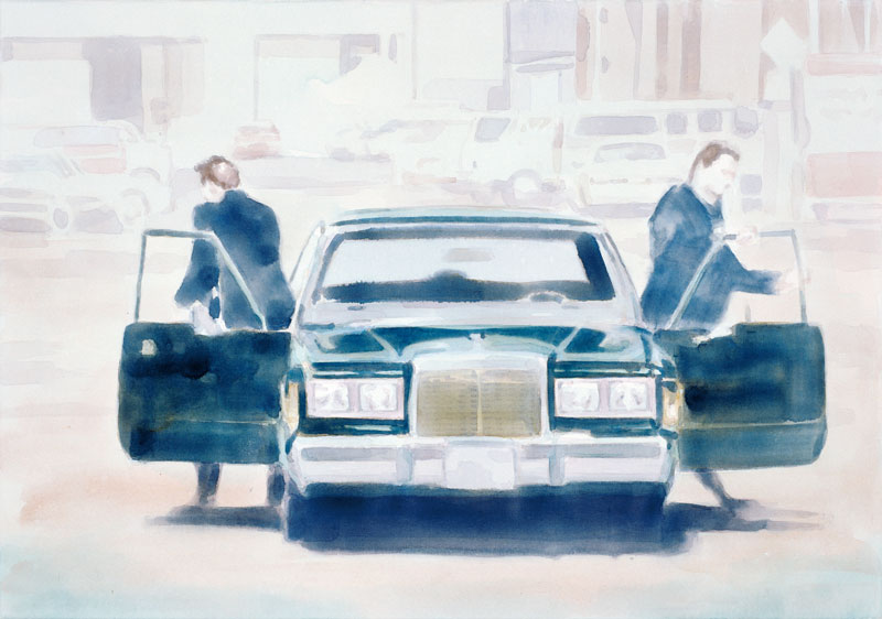 Tom Fabritius, Lincoln, 2006, Aquacrylic On Canvas, 70x100 Cm