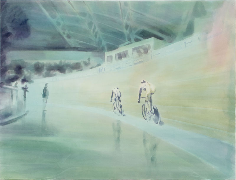 Tom Fabritius, Verfolgung, 2008, aquacrylic on canvas, 130x170 cm