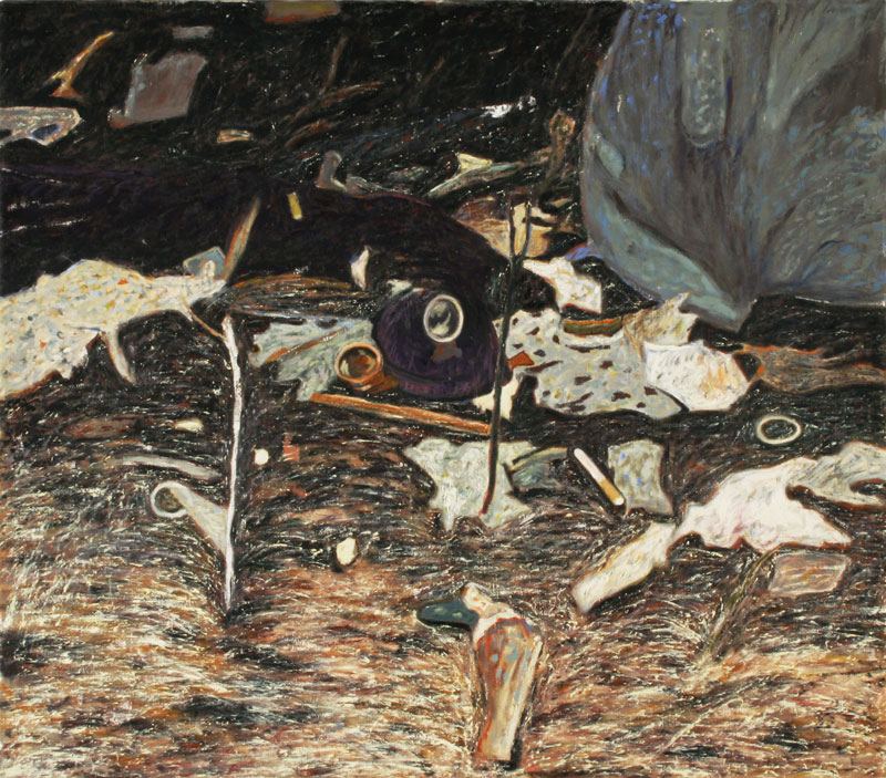 Andrea Salvino, Ambiente elegante, 2002, oil on canvas, 80x90 cm