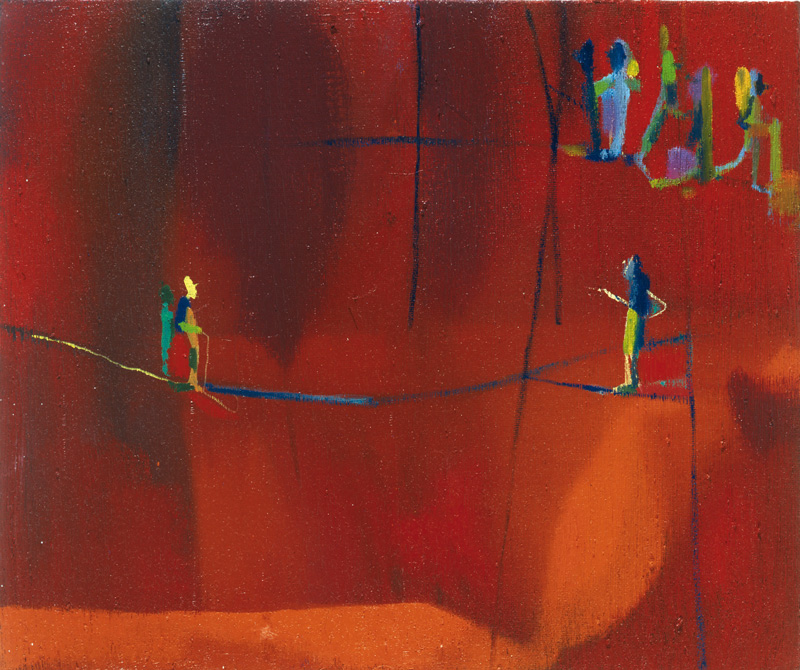 Marco Cingolani, Abitare Il Rosso, Oil On Canvas, 50x60 Cm