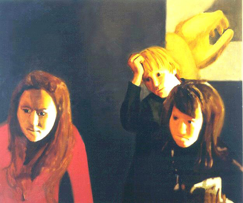 Manetas, Ganguro Girls And Edgard, 2001, Olio Su Tela, Cm 102×120