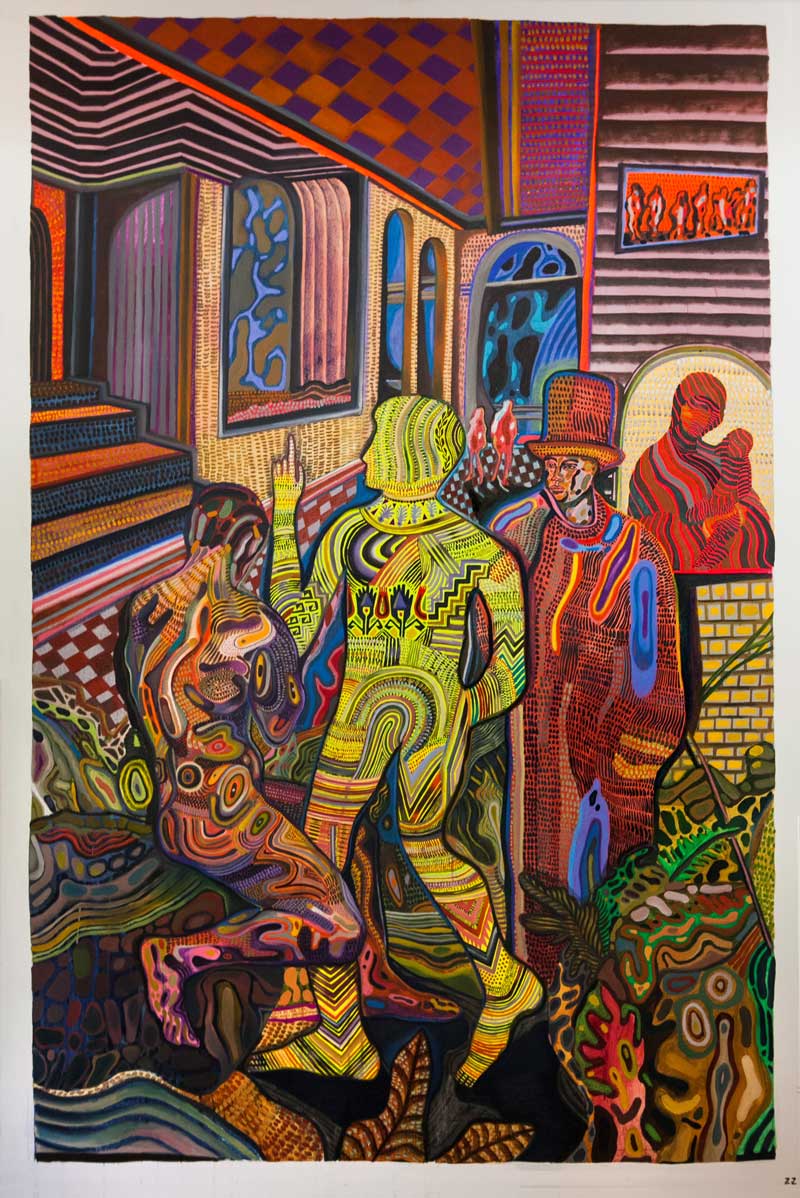 Zio Ziegler, The Association Matrix, 2015, oil, acrylic, mixed media on canvas, 243x182 cm