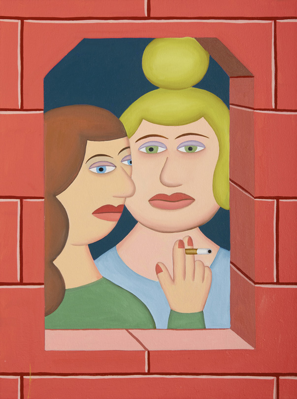Andy Rementer, La Pausa, 2015, oil on canvas, 61x46 cm