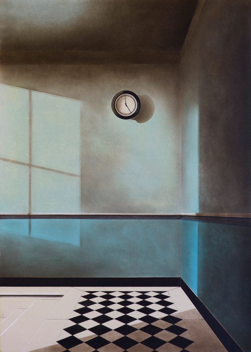 Arduino Cantafora, Avec le Temps I, 2016, vinilico e olio su tavola, 70×50 cm