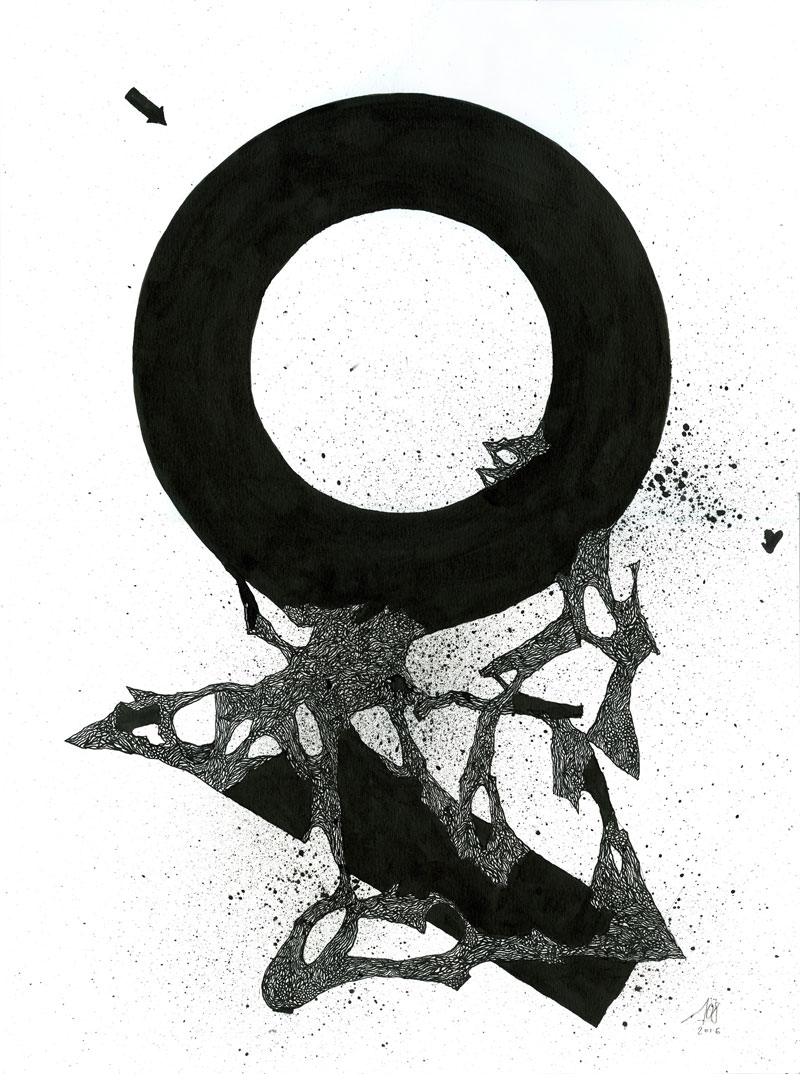 108, Senza Titolo, 2016, Ink On Paper, 29,5×40 Cm