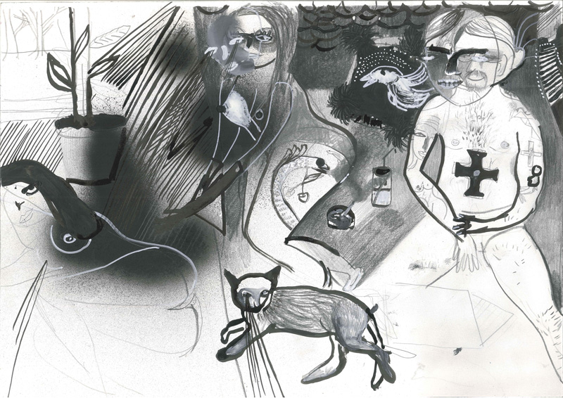 Silvia Argiolas, Stanze, 2016, Mixed Media On Paper, 42×30 Cm