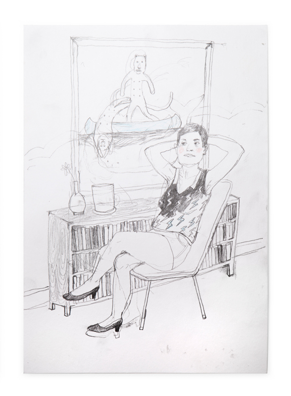 Erika Nordqvist, Untitled, 2016, mixed media on paper, 30×21 cm