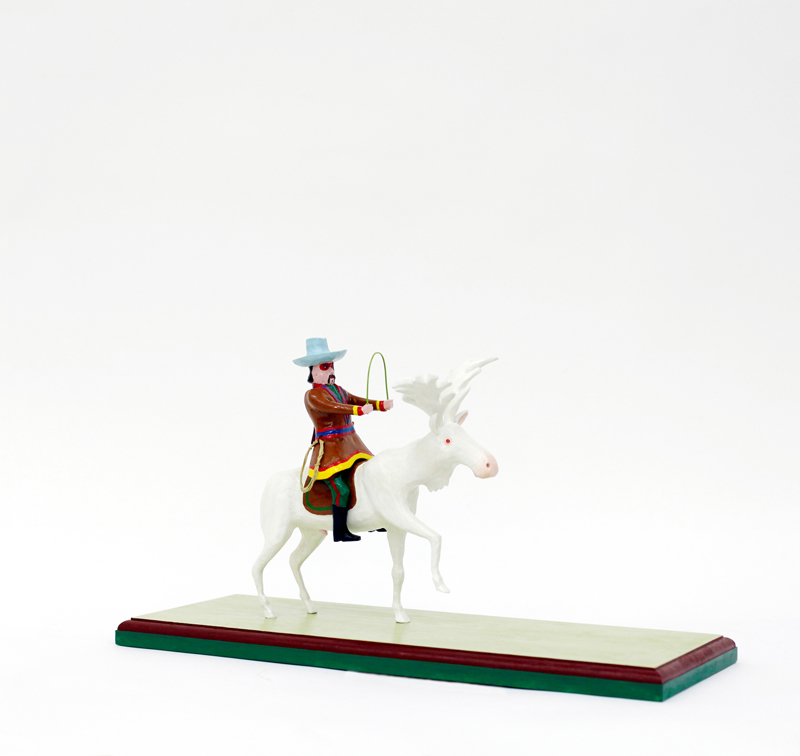Richard Johansson, hussar from the white moose brigade, 2016, painted wood, 31x56x22 cm