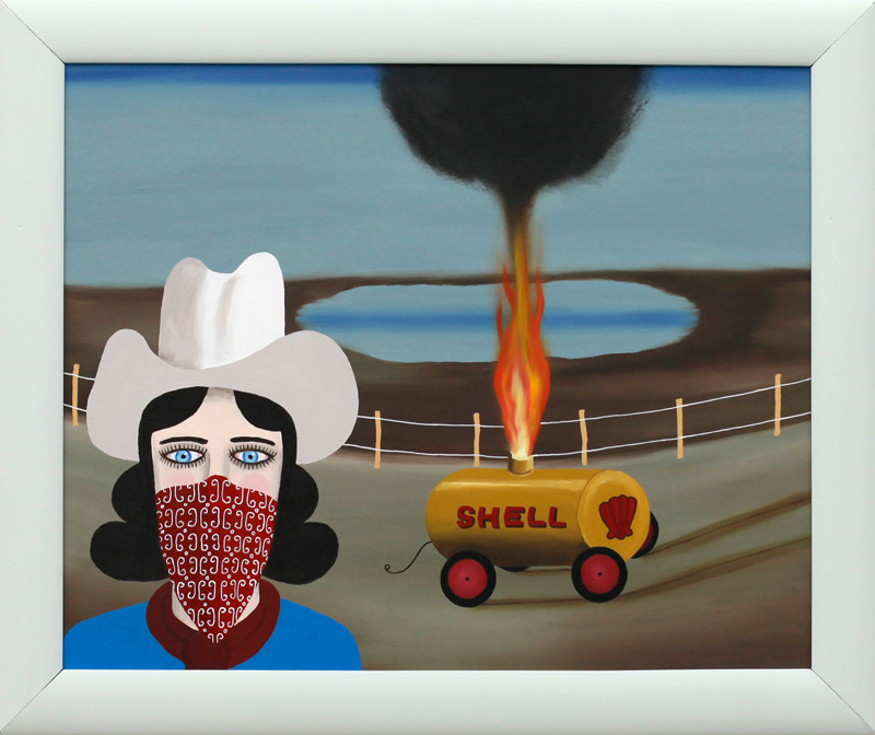Richard Johansson, Outlaw girl, 2016. oil on panel, 62×52 cm