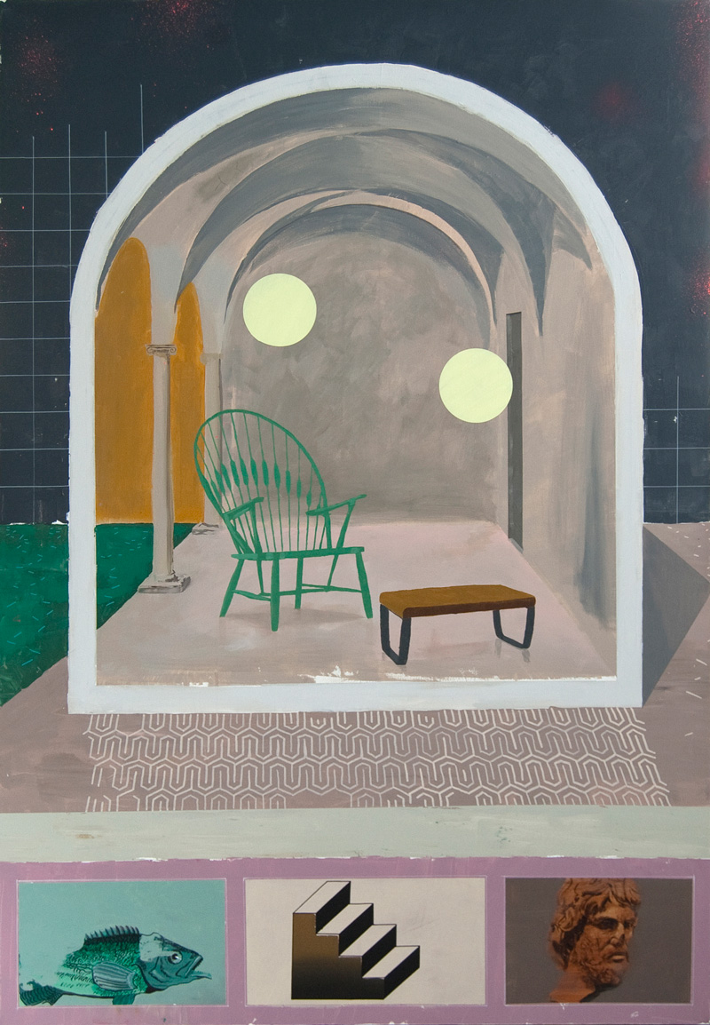 Paolo De Biasi, A loro volta le cose, 2017, acrylic on canvas, 150×105 cm