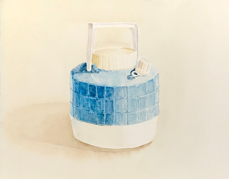 Joshua-Huyser,-cooler-jug,-watercolor-on-paper,-23cm-x-29cm,-2015