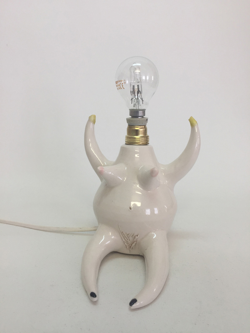 Lusesita, Lamp of Lus, 2018, ceramic and enamel, 21x13x16,5 cm
