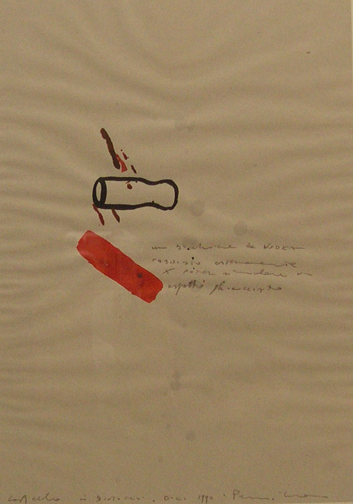 Luca Pancrazzi, Disegni, 1990, watercolor and pencil on paper,  37,5×28 cm