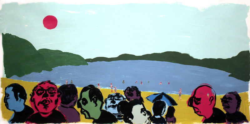 Russ Pope, Echo Lake, Acrylic On Paper, 97×197 Cm