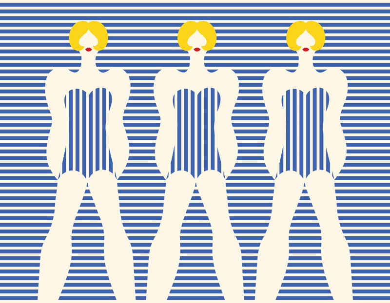Olimpia Zagnoli, Three women, 2019, limited edition of 8 giclee prints on Somerset Velvet , 70×90 cm