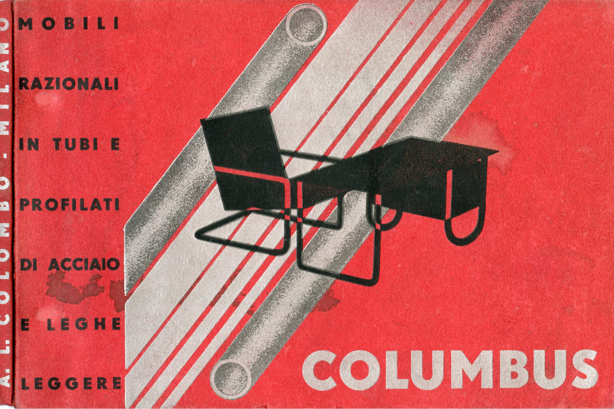 Dèpliant Pubblicitario Mobili Razionali In Tubi E Profilati Di Acciaio E Leghe Leggere Columbus, 1933