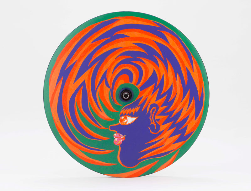 Ana-Benaroya, Untitled, 2020, painted lenticular wheel,