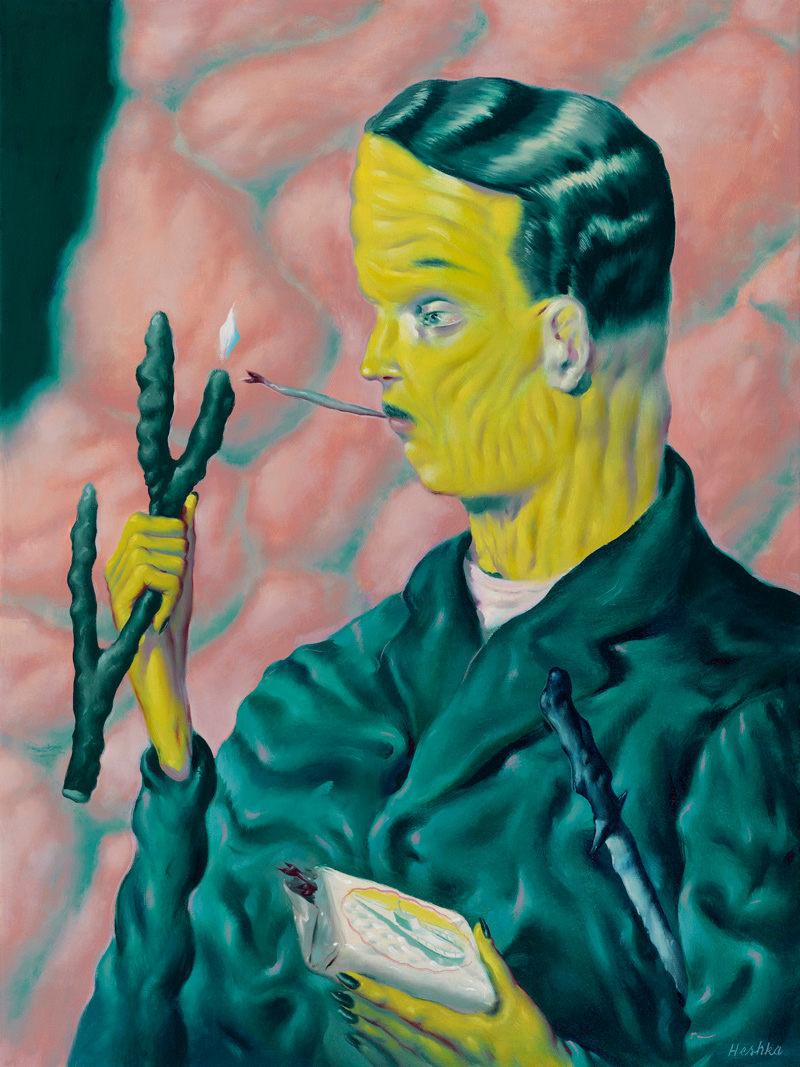 Ryan-Heshka,-The-Coral-Marauder,-2018,-oil-on-canvas,-60×45-cm