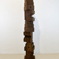 Andy Cruz Of House Industries, Untitled (Totem), 2022, Cedar Wood, 34x30x186 Cm
