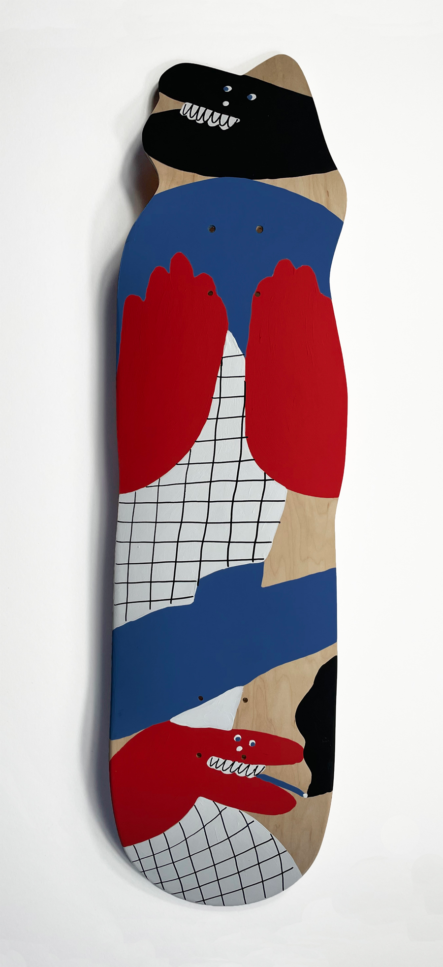 Lucas Beaufort, Barabarus 12 of 21, acrylic on skateboard, 80x22x1 cm