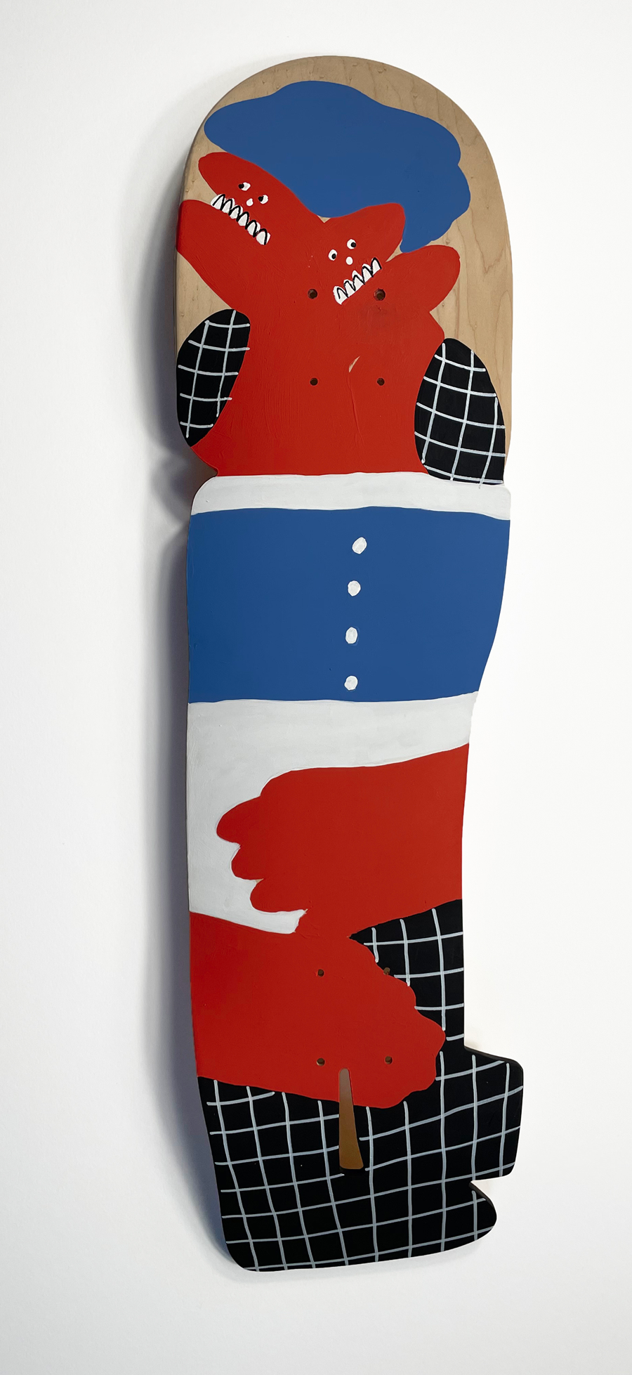 Lucas Beaufort, Barabarus 3 of 21, acrylic on skateboard, 80x22x1 cm