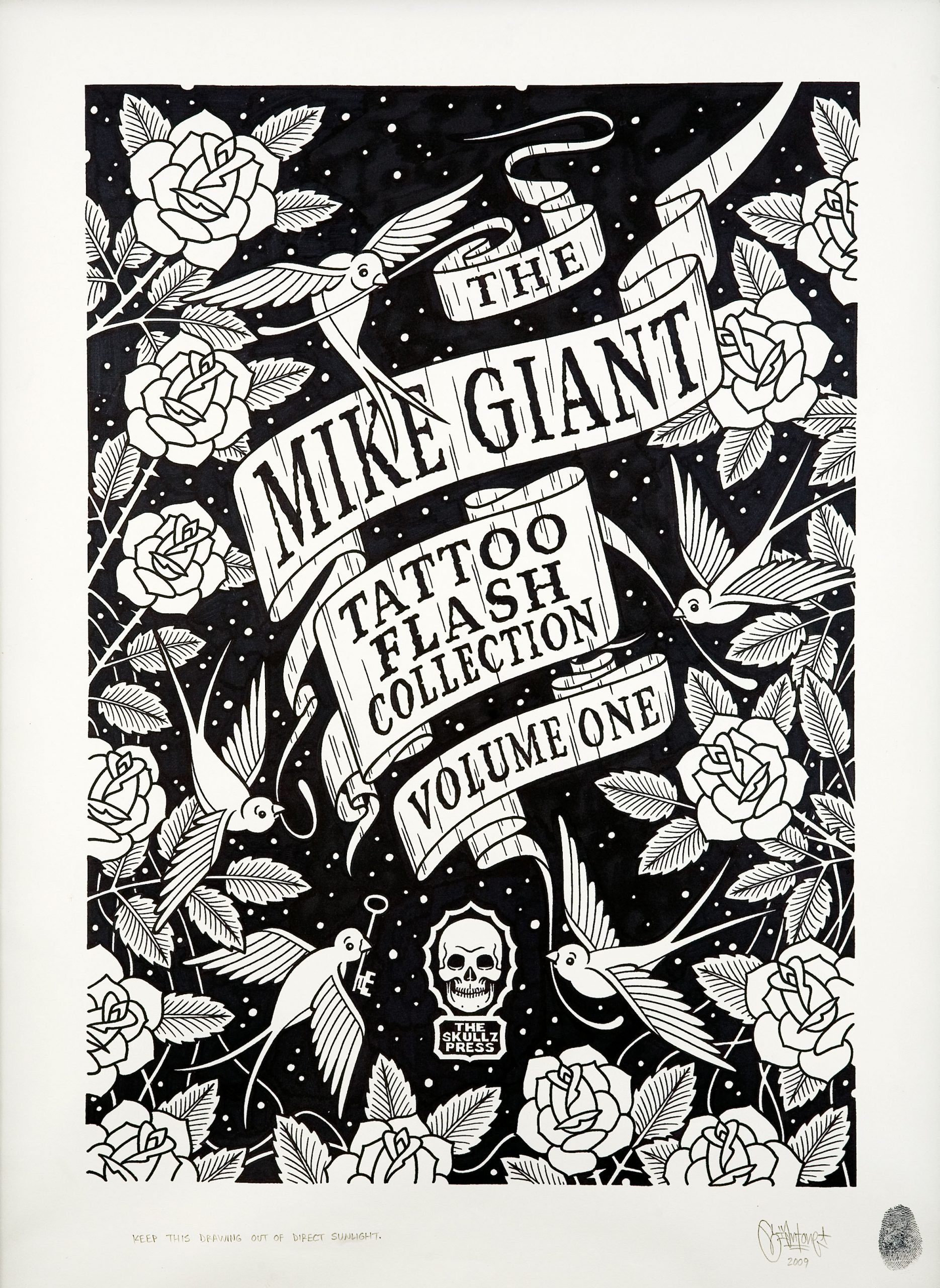 Mike Giant, The Mike Giant Tattoo Flash Collection, 2009, china su carta, 61x46cm