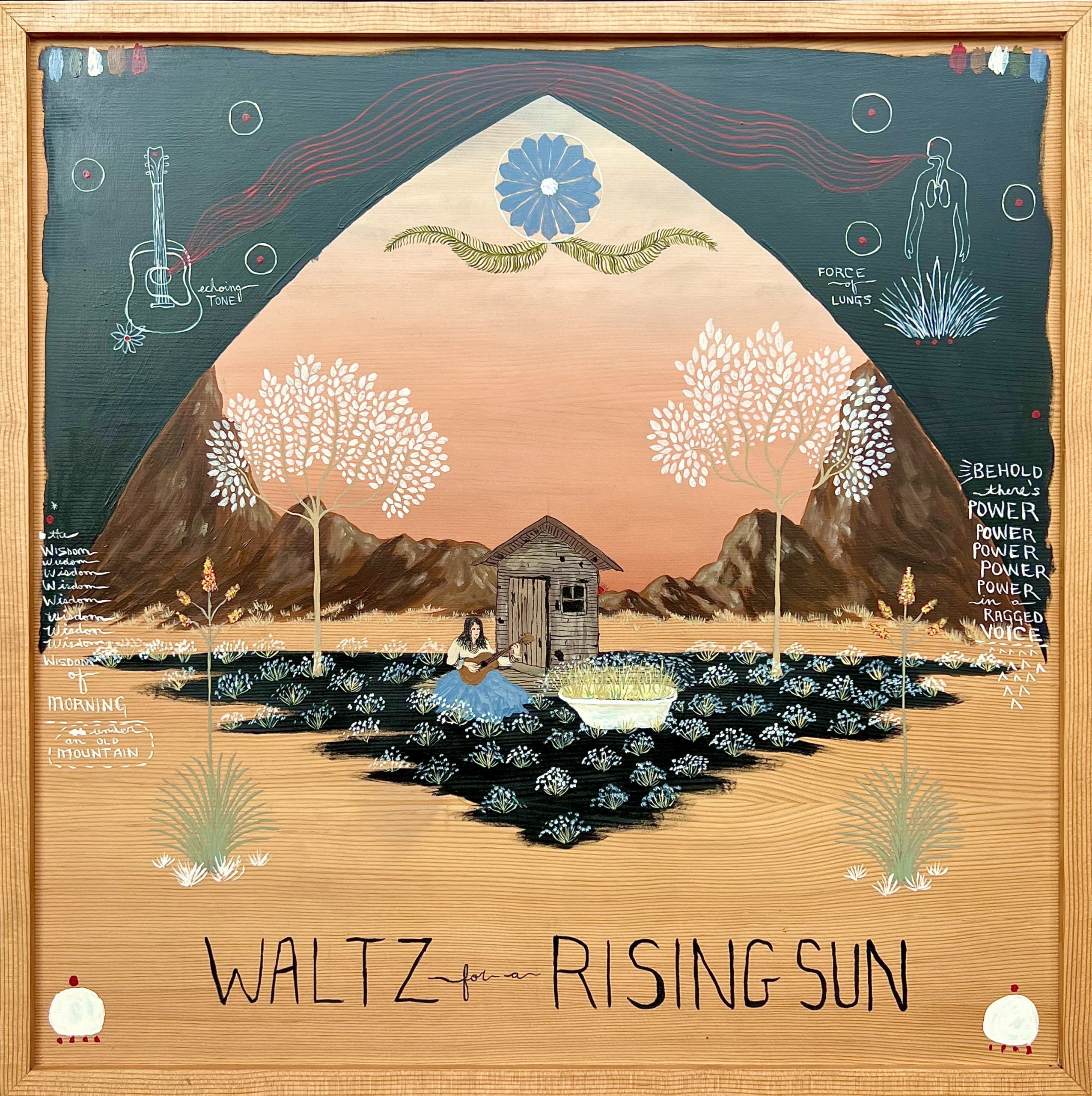 Adam Young, Waltz for a rising sun, 2023, acrylic on panel, 63,5×63,5 cm